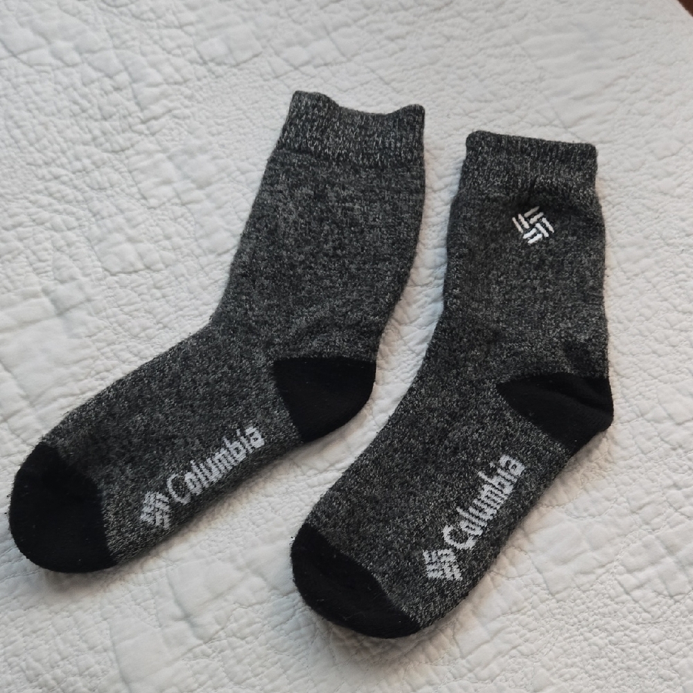 Columbia Black and Gray Casual Crew Socks